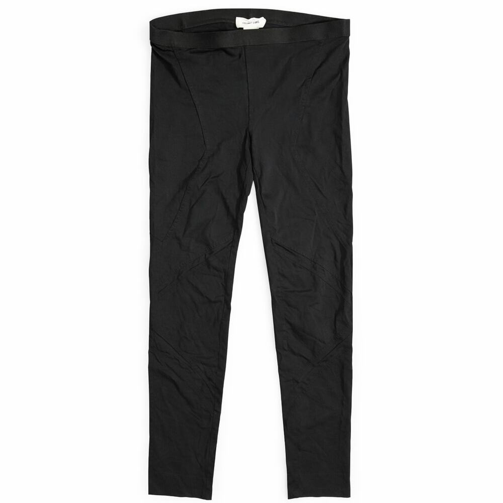 Helmut Lang Black Seamed Stretch Leggings Pants Pull On Made in USA Size P
